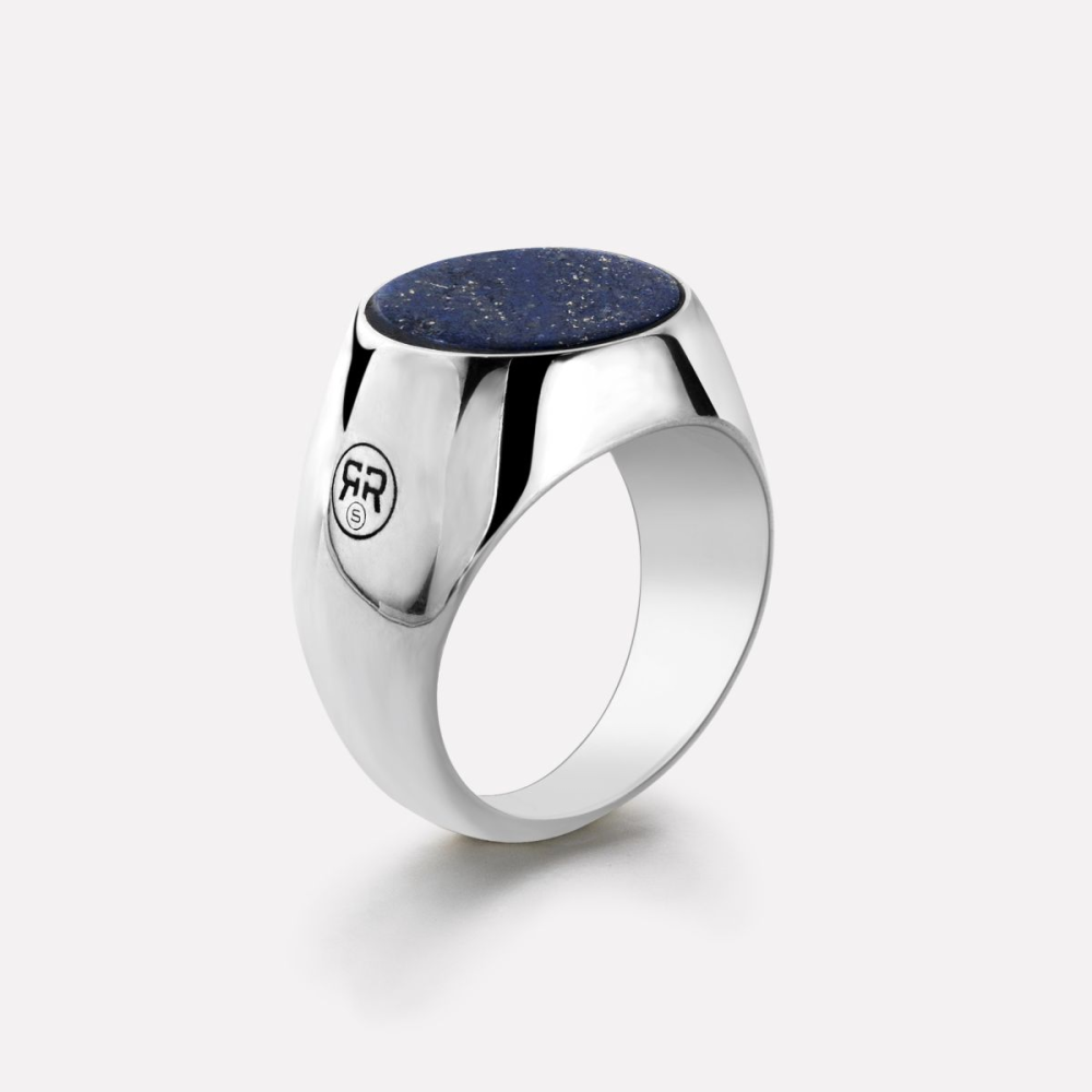 Sterling Silver Rings - Ring Round Lapis