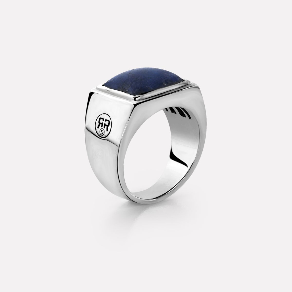 Sterling Silver Rings - Ring Square I Lapis