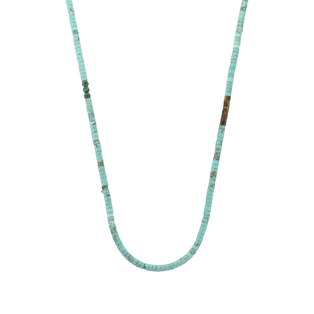 Necklaces - Necklace Slices Turquoise - 4mm