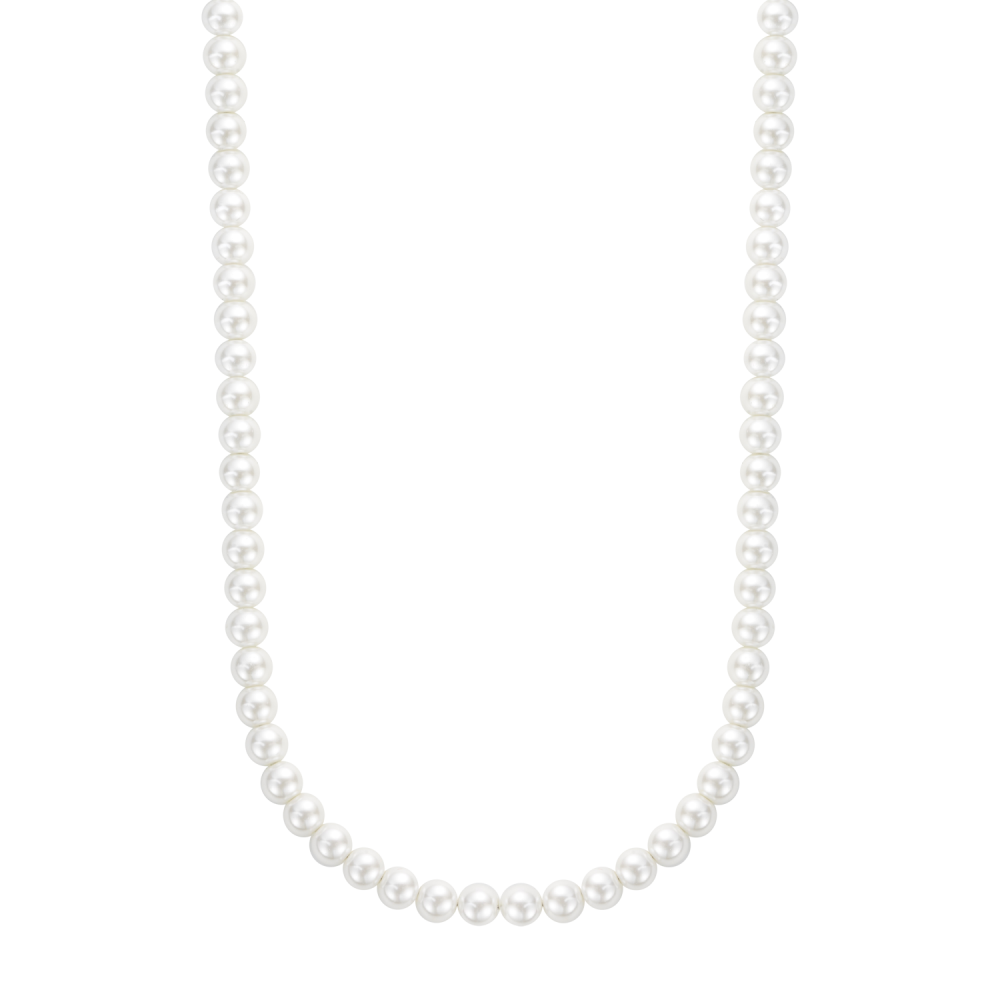 Necklaces - Necklace Pearl Gem Gold 6mm