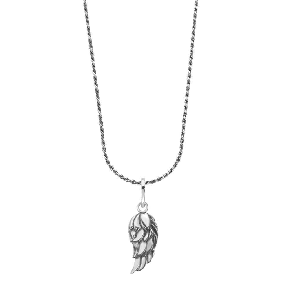 Necklace & Pendant - Necklace Rope Silver 925 - 2mm with Pendant Angels Wing