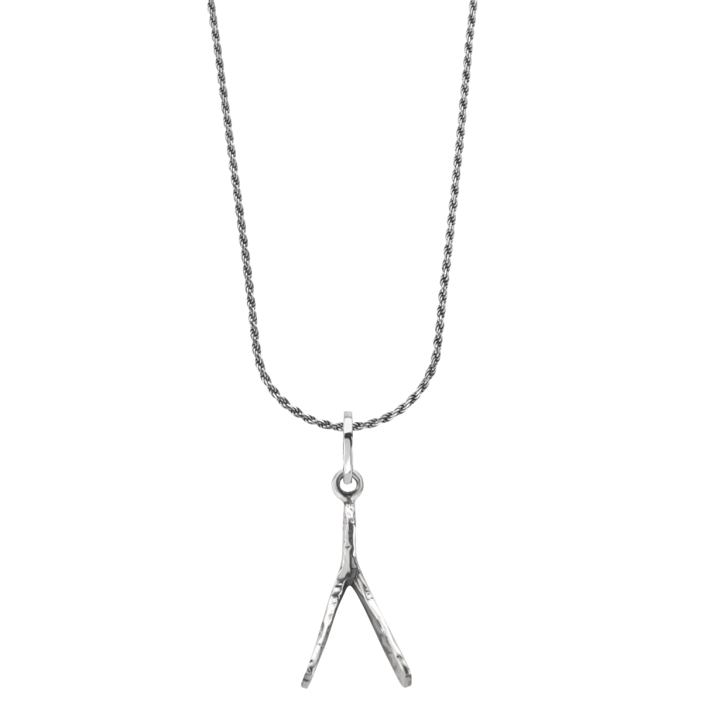 Necklace & Pendant - Necklace Rope Silver 925 - 2mm with Pendant Wish Me Luck Small