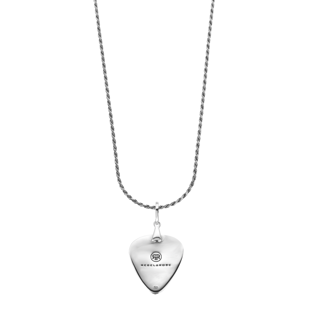 Necklace & Pendant - Necklace Rope Silver 925 - 2mm with Pendant Plectrum