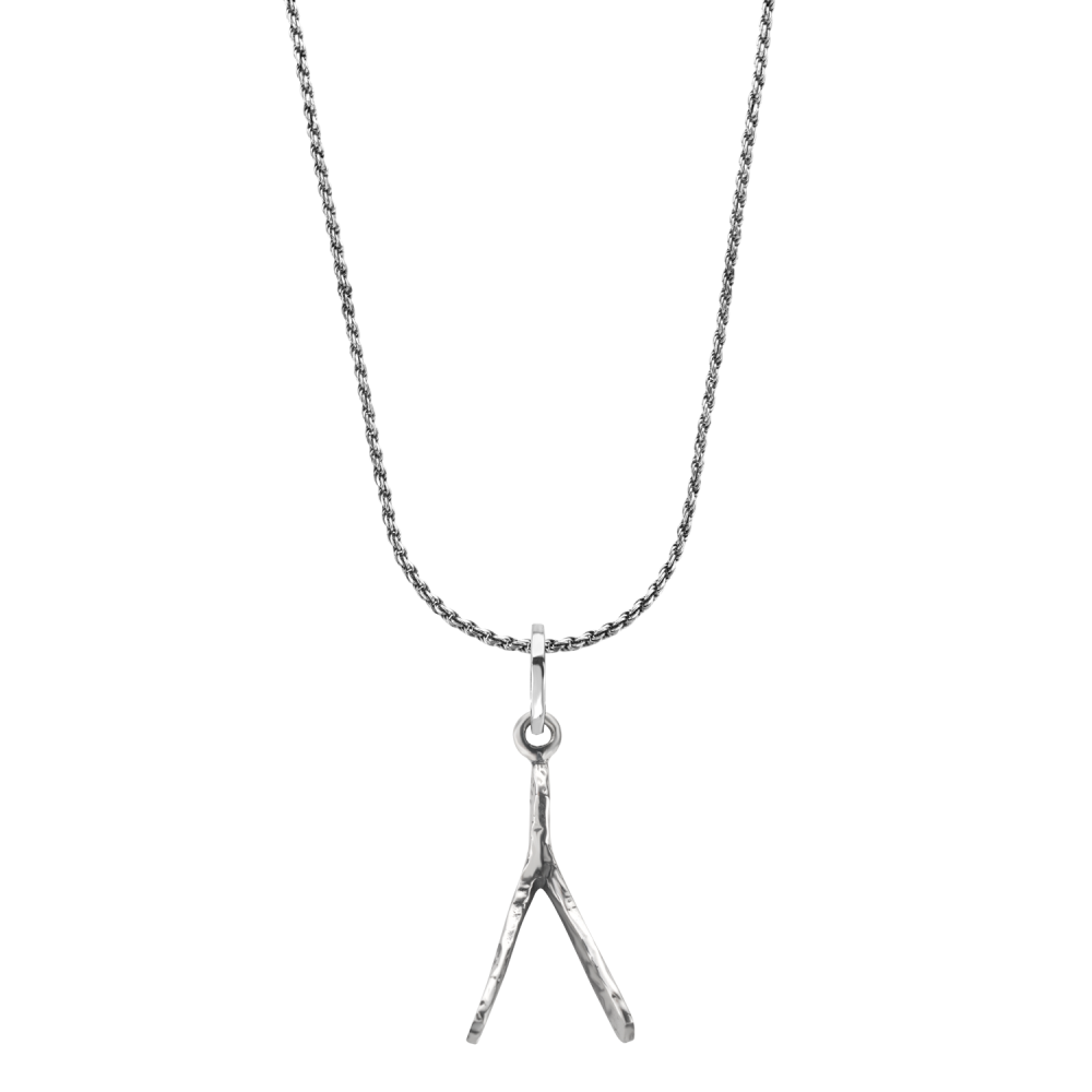 Necklace & Pendant - Necklace Rope Silver 925 - 3mm with Pendant Wish Me Luck Small