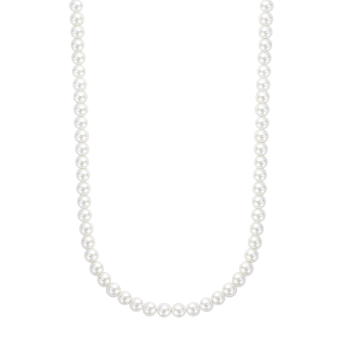 Necklaces - Necklace Pearl Gem Gold 6mm