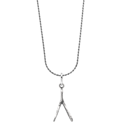 Necklace & Pendant - Necklace Rope Silver 925 - 2mm with Pendant Wish Me Luck Small